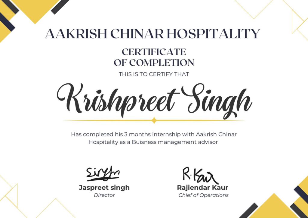 Krishpreet internship